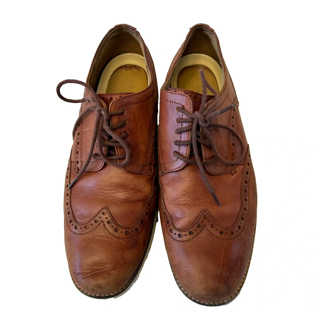 Cole Haan Original Grand Wingtip Dress Shoe Men's Oxford 9M Brown Career Preppy